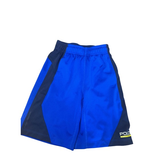 Polo Ralph Lauren Performance Shorts Boys Size 5/6 Blue Black Athletic - Picture 1 of 4